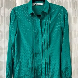 Vintage Teal Blouse